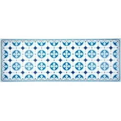 Nettoyage Et Entretien|Gifi Tapis vinyle motif carreau de ciment bleu et blanc 70x190cm