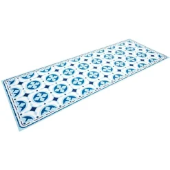 Nettoyage Et Entretien|Gifi Tapis vinyle motif carreau de ciment bleu et blanc 70x190cm