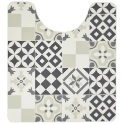 Clearance Gifi Tapis WC vinyle motif carreau de ciment