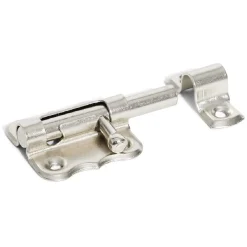 Sale Gifi Targette à pêne rond en acier nickelé - 40 mm