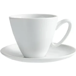 Tasse à café blanche avec sous tasse modèle slide^Gifi