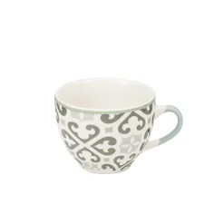 Tasse à café en porcelaine motif Carreau de ciment gris 22 cl^Gifi Outlet