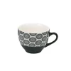 Tasse à café en porcelaine motif rosace noir blanc 22 cl^Gifi Hot