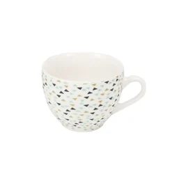 Tasse à café en porcelaine motif triangle multicolore 22 cl^Gifi New