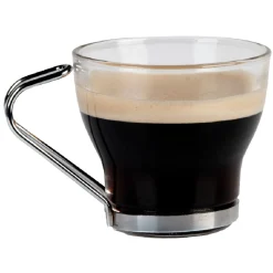 Tasse à café en verre et métal x 6^Gifi New