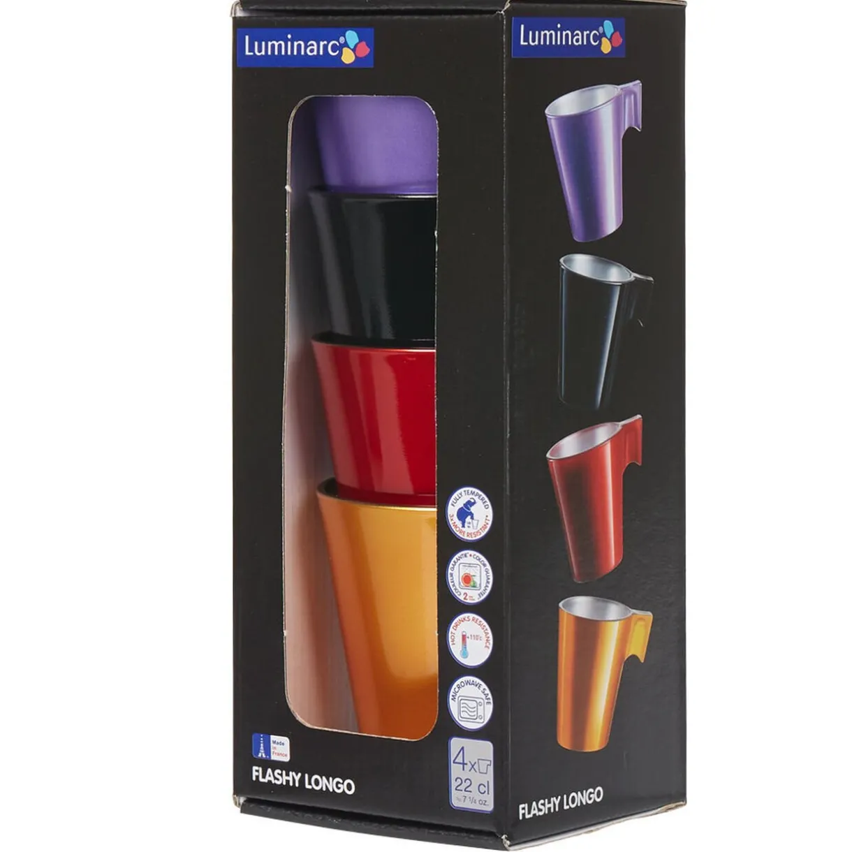 Tasse à café métallisé Luminarc multicolore x4^Gifi Discount