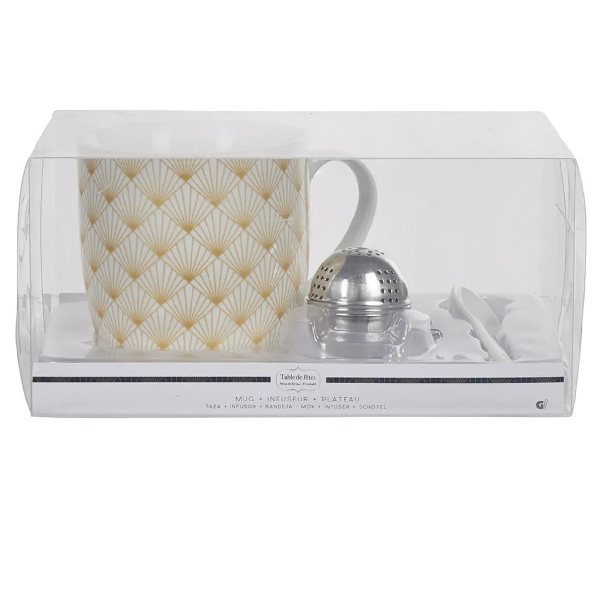 Tasse à thé avec infuseur, cuillère et plateau^Gifi Hot