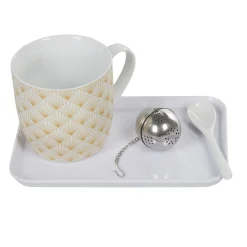 Tasse à thé avec infuseur, cuillère et plateau^Gifi Hot