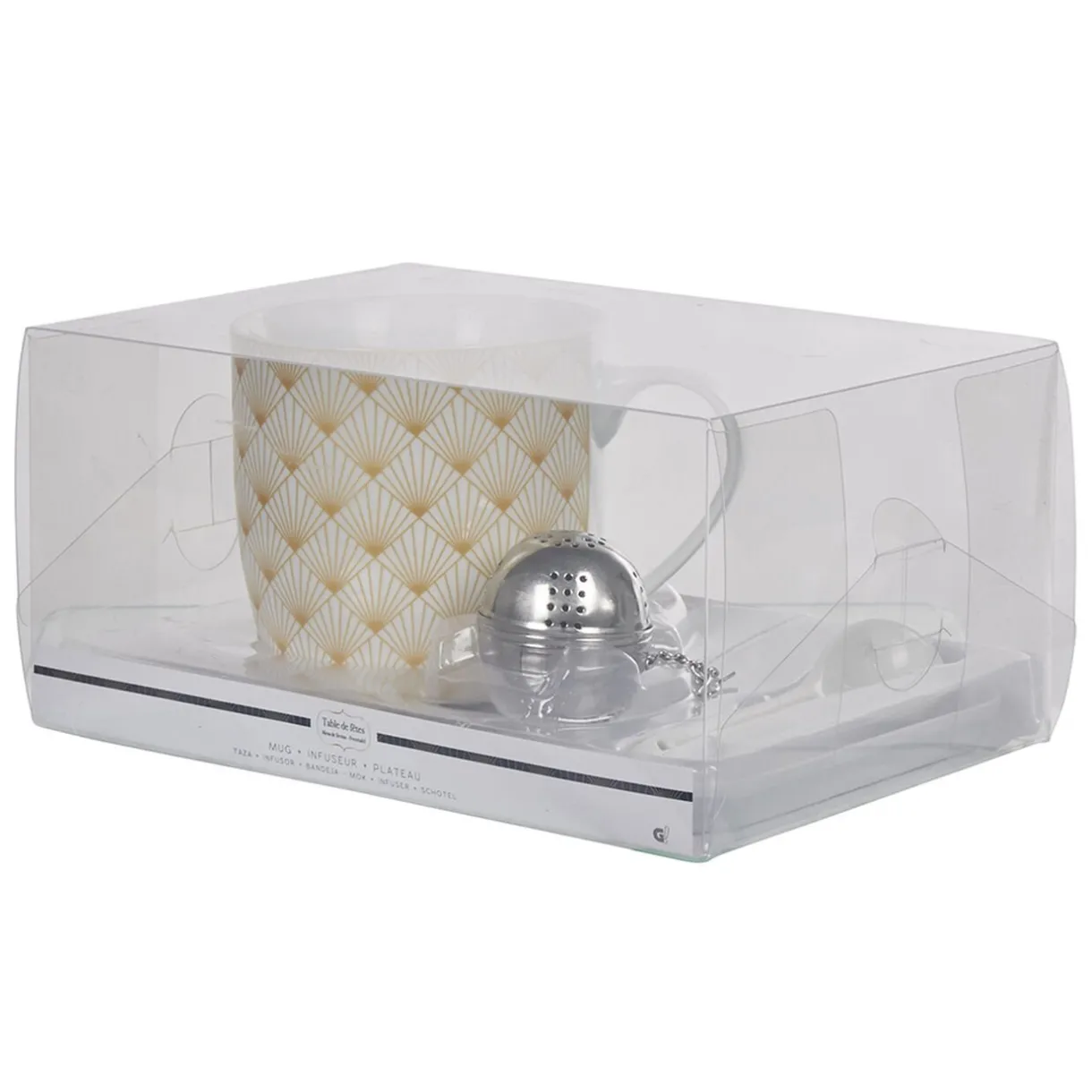 Tasse à thé avec infuseur, cuillère et plateau^Gifi Hot