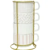 Tasse empilable motif assorti 23cl x4^Gifi Discount