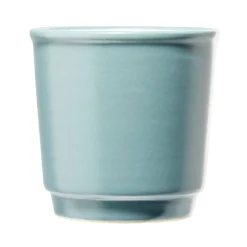 Tasse en grès carrée sans anse bleu 390ml Ø9,6xH8cm^Gifi Outlet