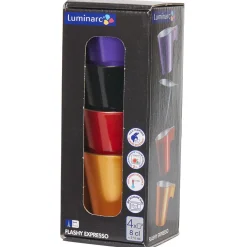 Tasse en verre métallisé Luminarc multicolore x4^Gifi Hot