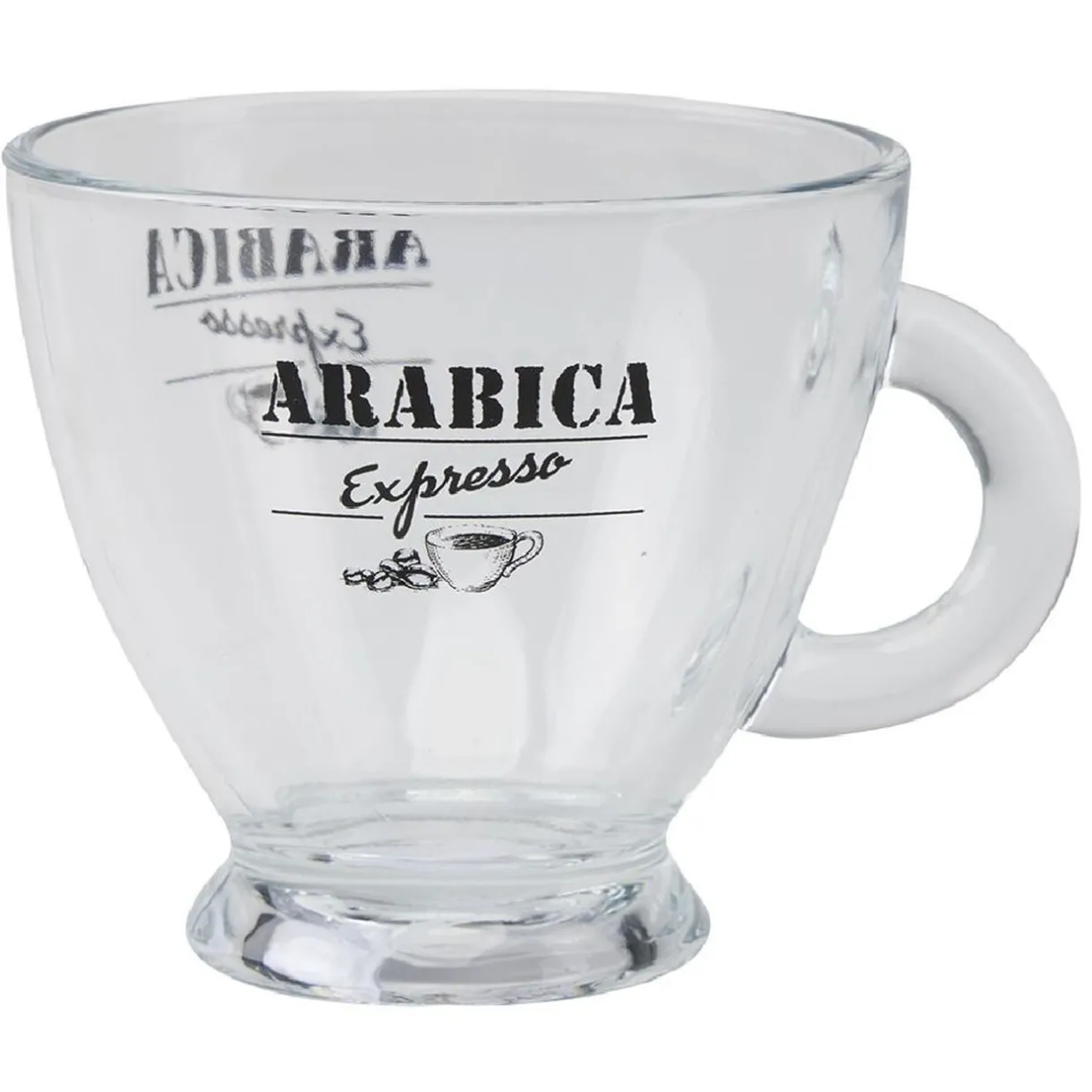 Tasse en verre transparent design café 23 cl^Gifi Online