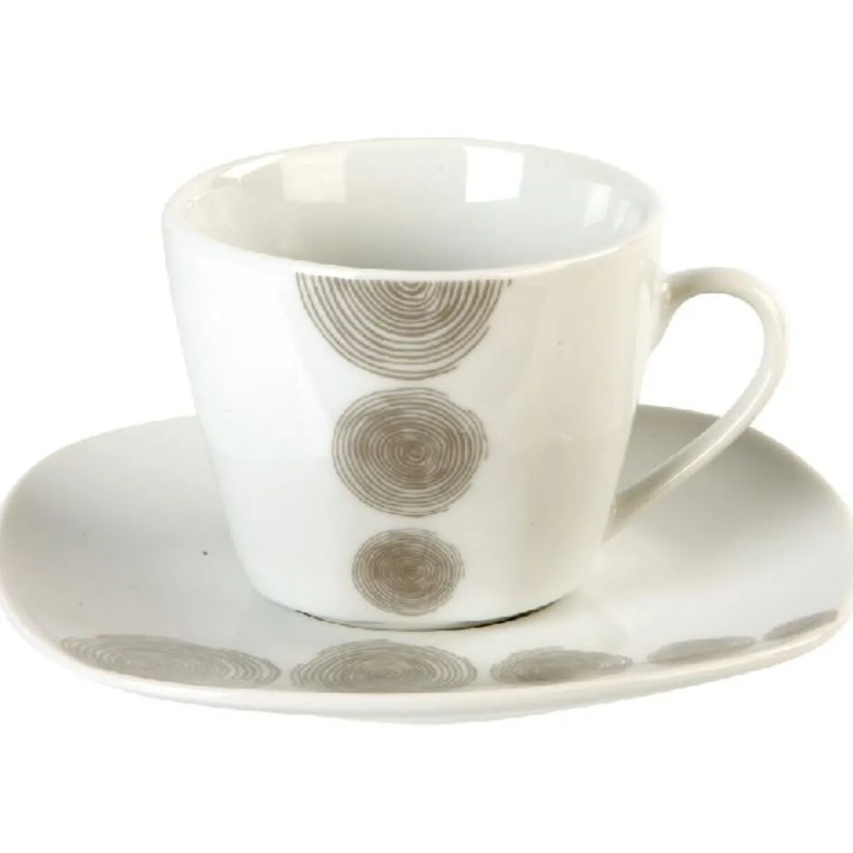 Tasse et sous tasse design tourbillons^Gifi Clearance
