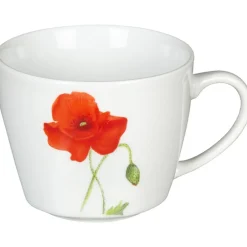 Tasse et sous tasse design coquelicot^Gifi Clearance