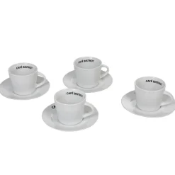 Tasse expresso et sous tasse café bistrot blanc x 4^Gifi Hot