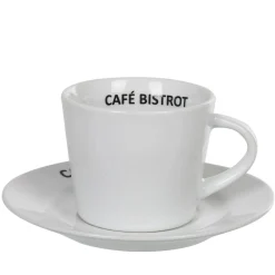 Tasse expresso et sous tasse café bistrot blanc x 4^Gifi Hot