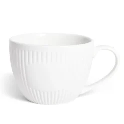 Tasse porcelaine 42cl strie embossée blanche^Gifi Online