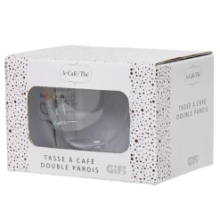 Tasse transparente double paroi design café^Gifi Best