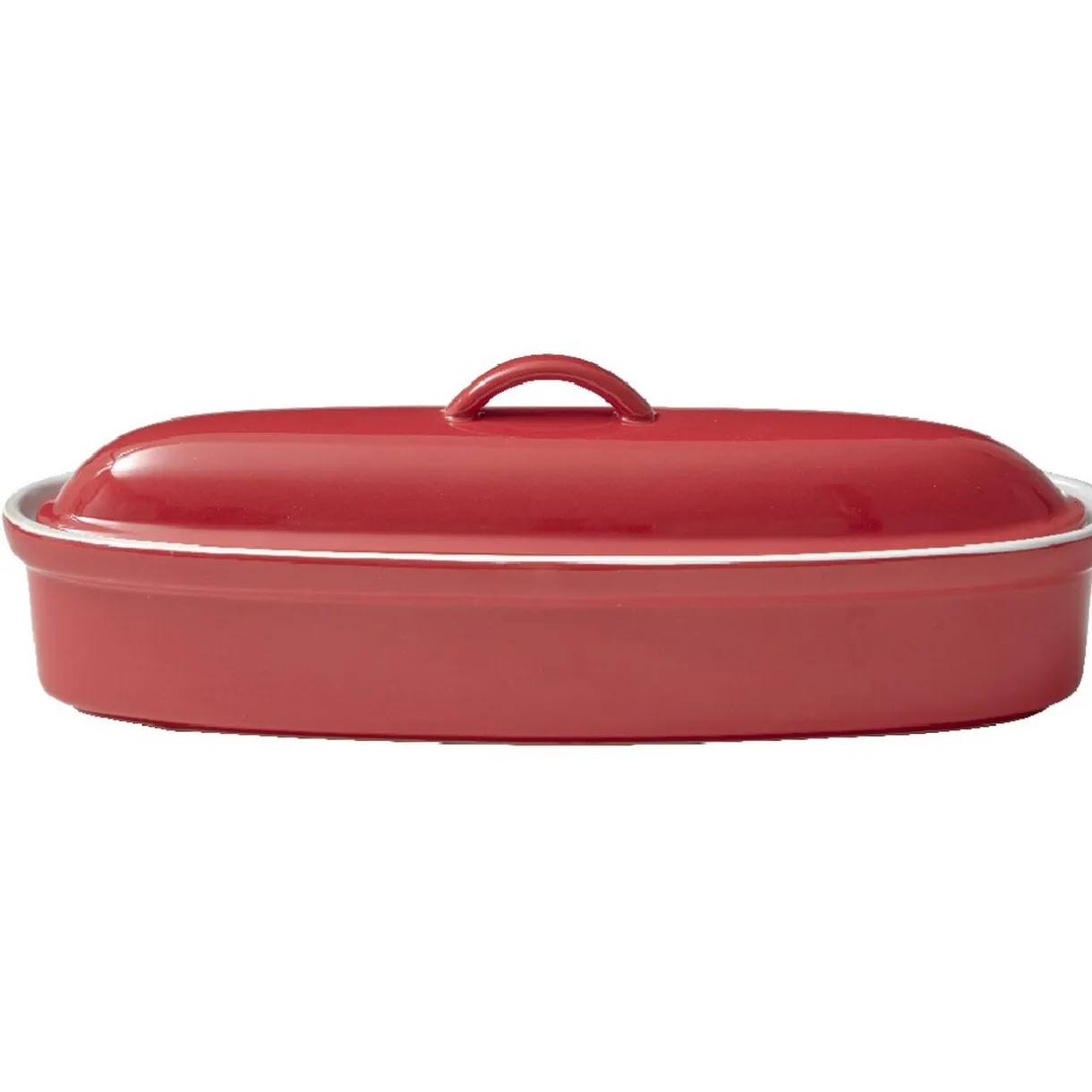 Terrine avec couvercle ovale rouge et blanche^Gifi Sale