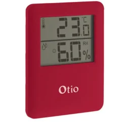 Online Gifi Thermomètre / Hygromètre numérique magnétique rouge OTIO