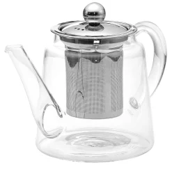 Théière en verre avec infuseur inox 900ml^Gifi Outlet