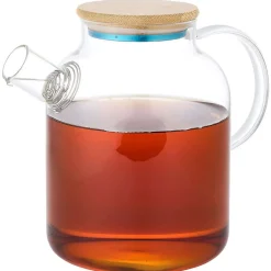 Théière en verre et bambou 1,6L^Gifi Discount