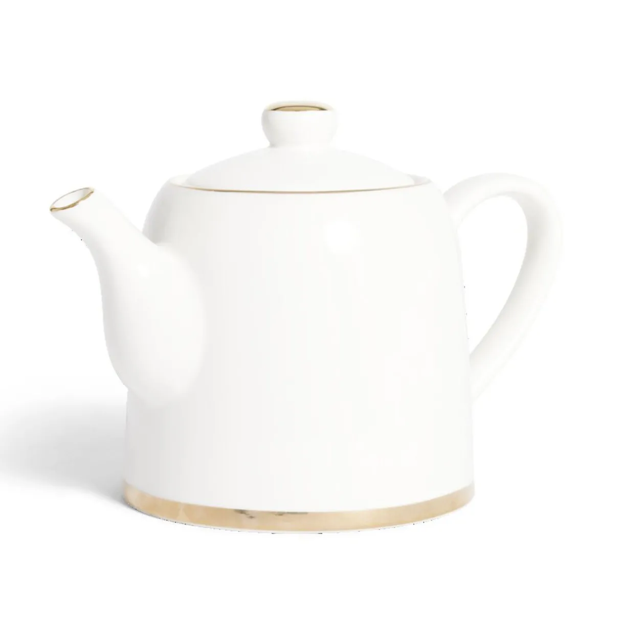 Théière 1L faïence blanc et doré Ø12xH15xm^Gifi Best