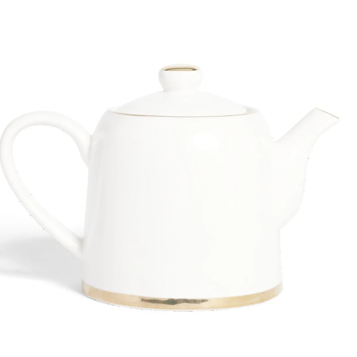 Théière 1L faïence blanc et doré Ø12xH15xm^Gifi Best