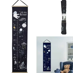 Rangement|Gifi Toise tissu garçon My Little Héros blanc et noir 60 à 160cm