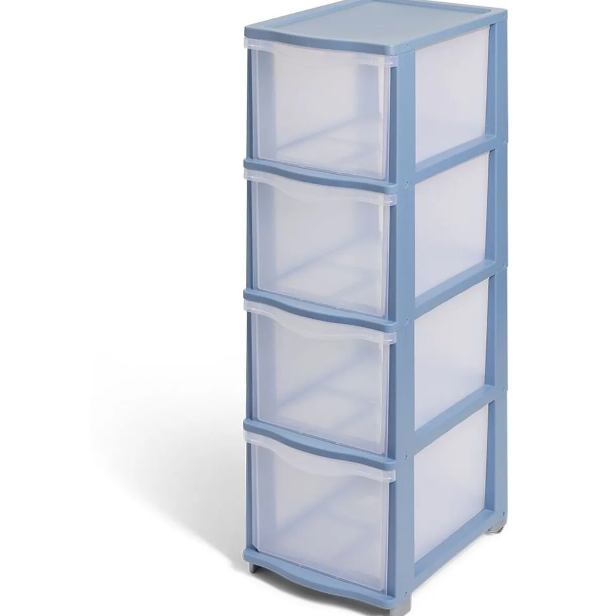 Rangement|Gifi Tour de rangement à 4 tiroirs plastique bleu 27x37x82,7cm