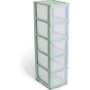 Rangement|Gifi Tour de rangement à 5 tiroirs plastique transparent 27x37x103cm
