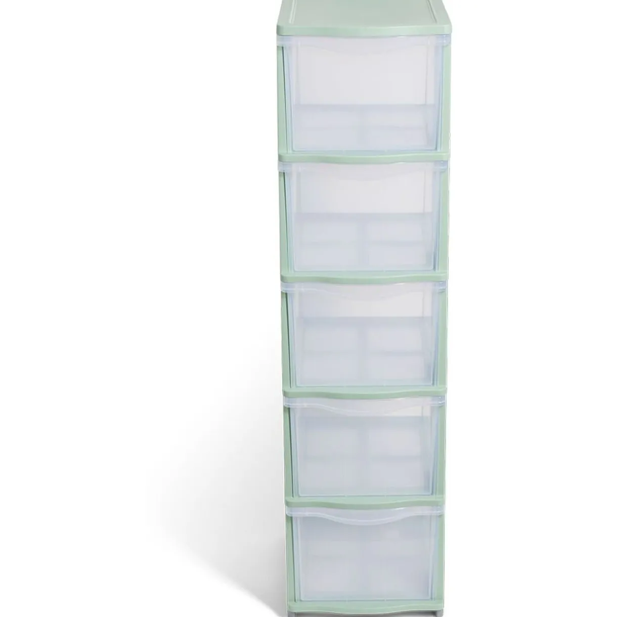 Rangement|Gifi Tour de rangement à 5 tiroirs plastique transparent 27x37x103cm