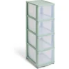 Rangement|Gifi Tour de rangement à 4 tiroirs plastique vert 27x37x82,7cm