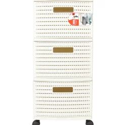 Rangement|Gifi Tour de rangement 3 tiroirs blanc