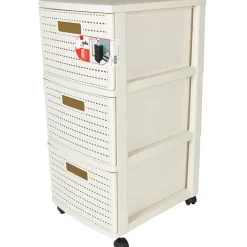 Rangement|Gifi Tour de rangement 3 tiroirs blanc