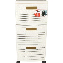 Rangement|Gifi Tour de rangement 3 tiroirs blanc