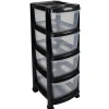 Rangement|Gifi Tour de rangement 4 tiroirs A4 noir