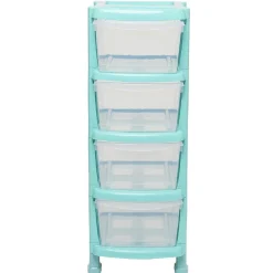 Rangement|Gifi Tour de rangement 4 tiroirs A4 vert