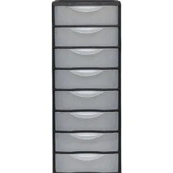 Rangement|Gifi Tour de rangement 8 tiroirs A4 noir