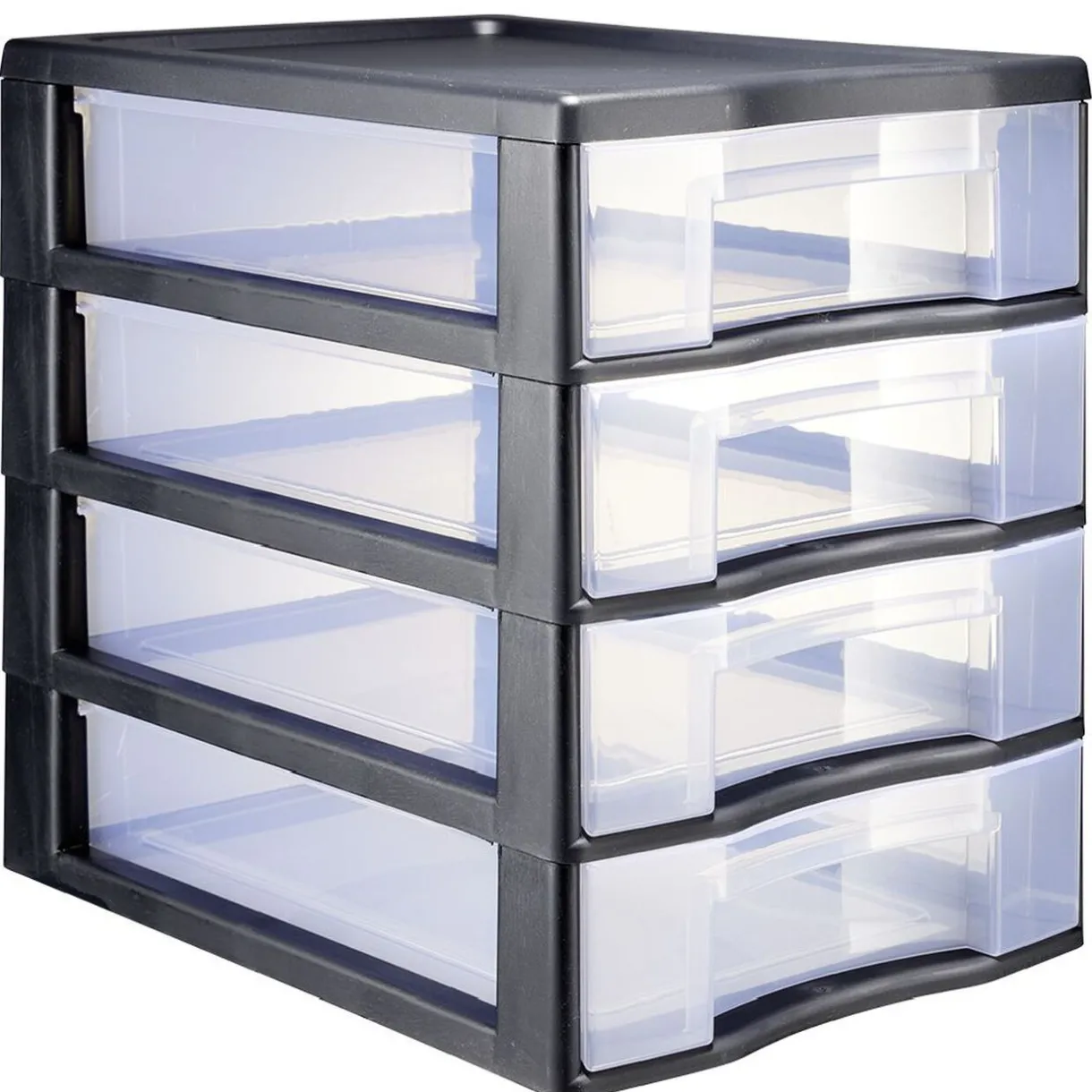 Rangement|Gifi Tour de rangement 4 tiroirs format A4 noir