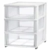 Rangement|Gifi Tour de rangement 3 tiroirs plastique blanc 37x27xH63cm