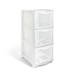 Rangement|Gifi Tour de rangement 5 tiroirs plastique blanc 37x27xH103cm
