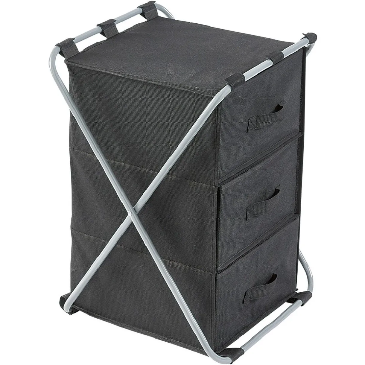Rangement|Gifi Tour de rangement pliable 3 tiroirs noir