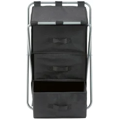 Rangement|Gifi Tour de rangement pliable 3 tiroirs noir