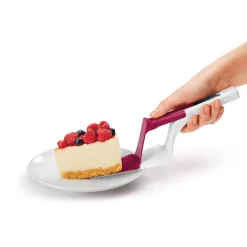 Tranche pelle à tarte Metaltex avec poussoir blanc et rouge^Gifi Best