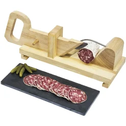 Trancheuse à saucisson coulissant avec plateau ardoise^Gifi New