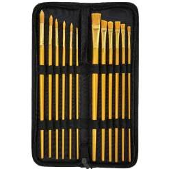 Best Gifi Trousse avec pinceau doré en bois x12