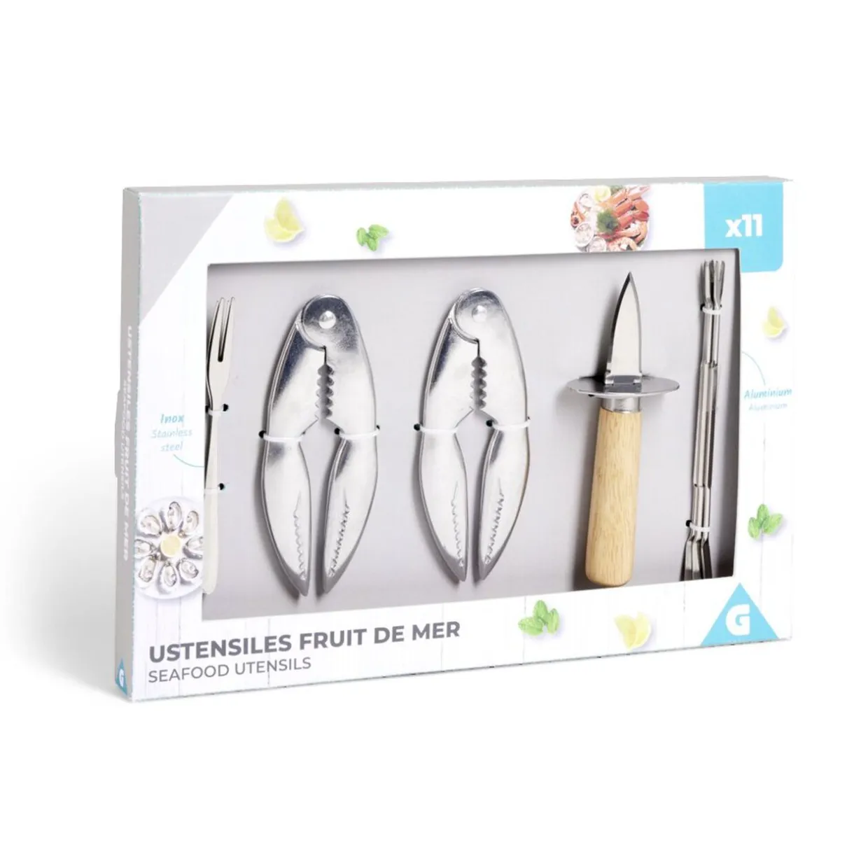 Ustensile pour fruit de mer 11 pièces^Gifi Best
