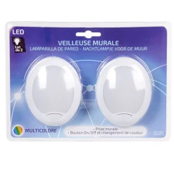 New Gifi Veilleuse murale à led multicolore x2